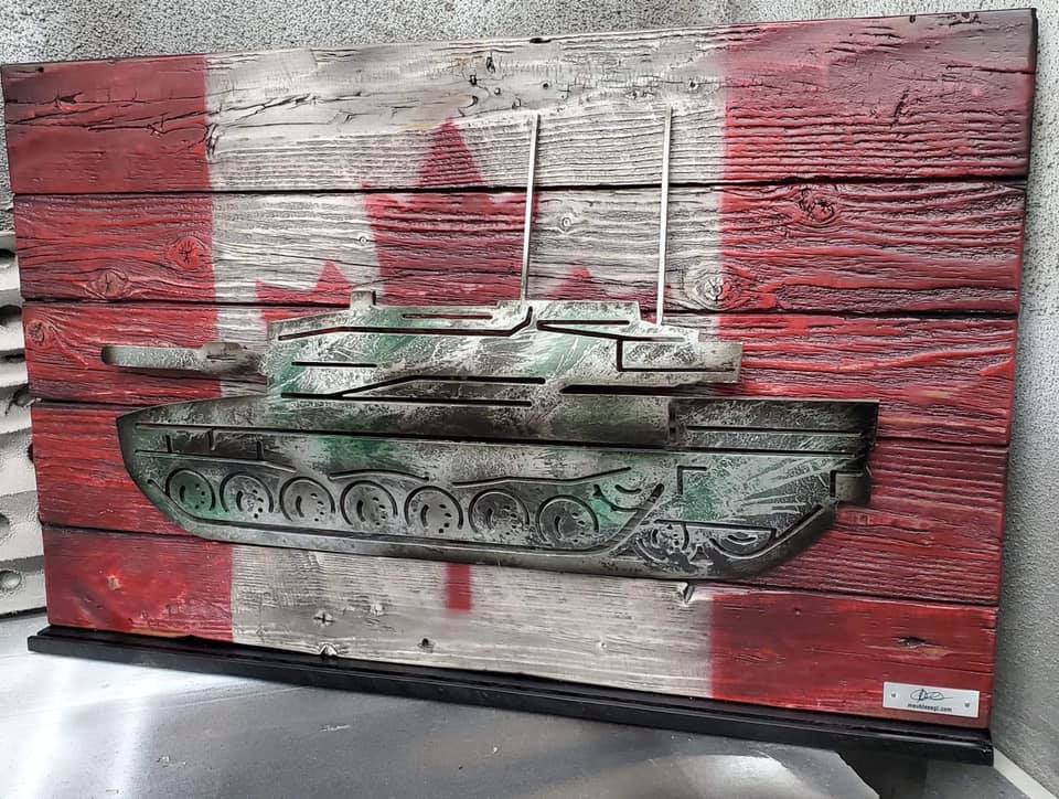 Cadre Mural char d'assault Léo (rack à coin)