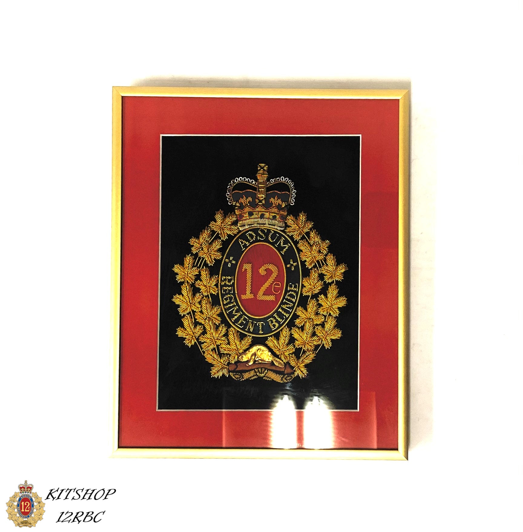 Cadre logo 12 rbc brodé
