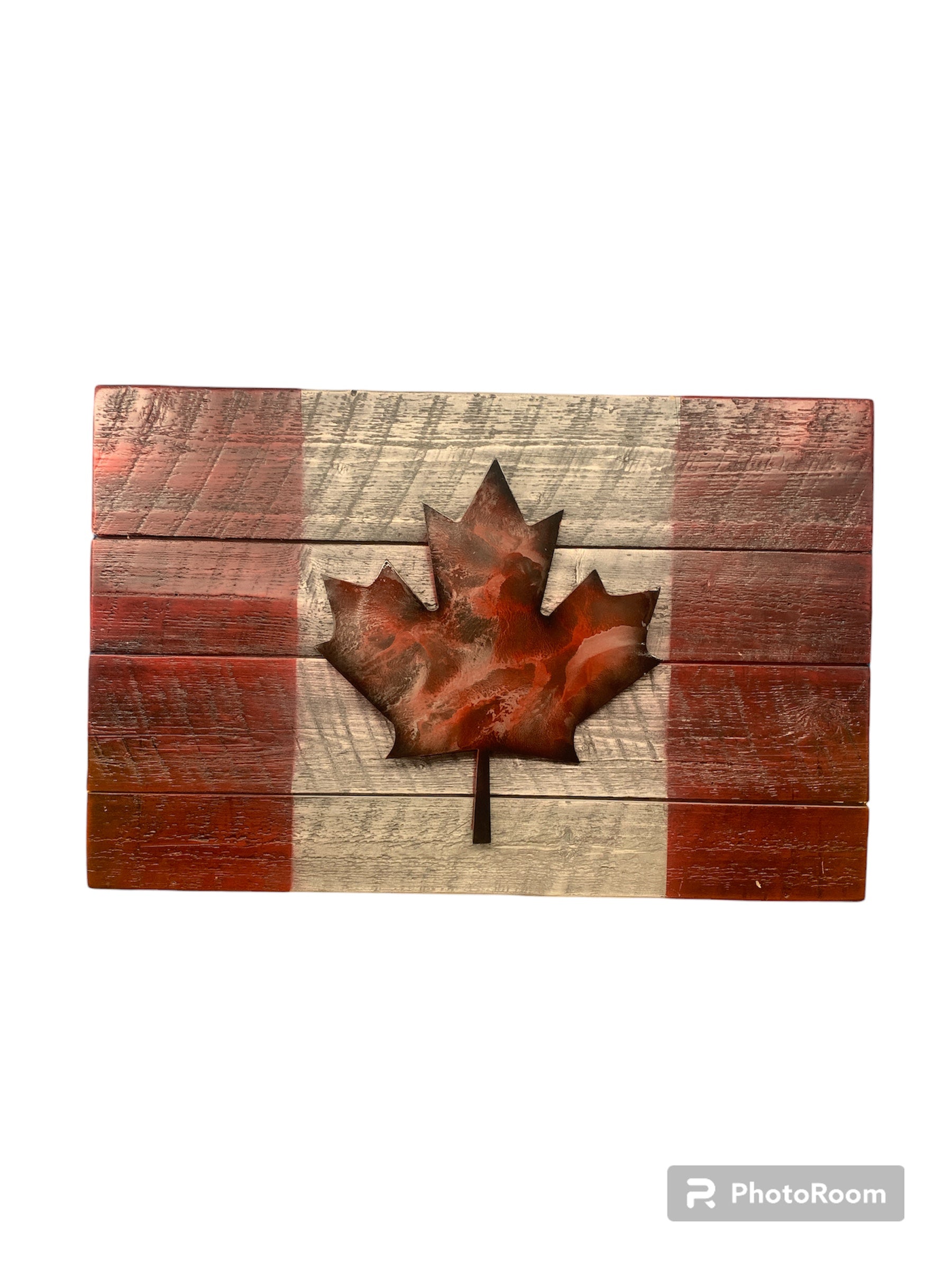 Cadre Canada Rouge Métal